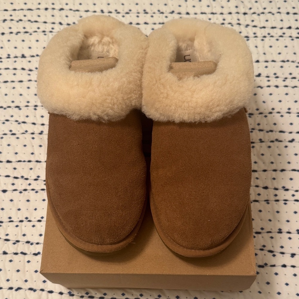 UGG Brown Slippers with Cream Lining